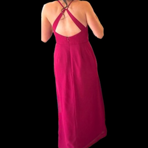 Burgundy Bridesmaid Dress - Azazie - Picture 3 of 3